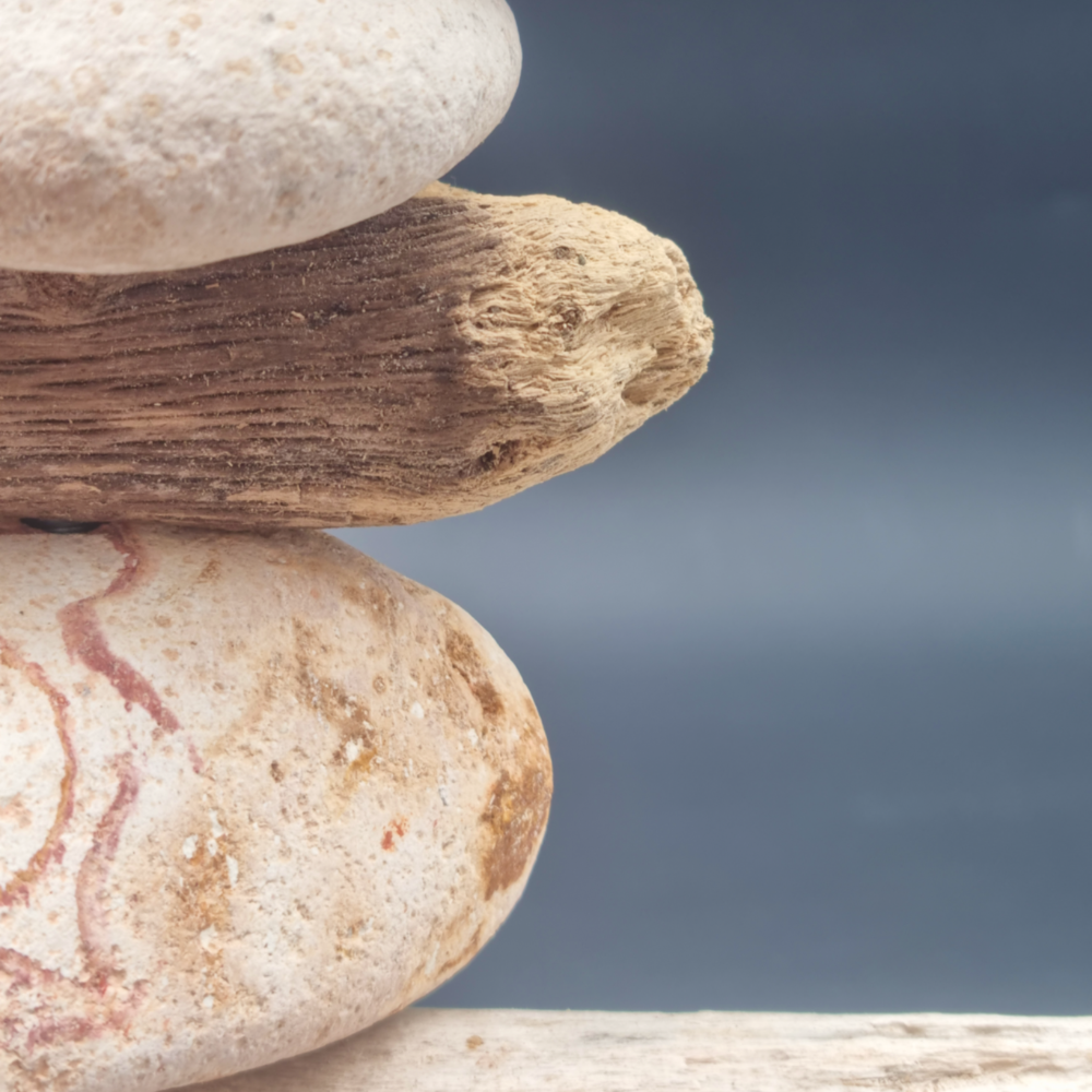 Lampe Galets & Bois Flottés-Hauteur 47 cm - design naturel LE PLACARD A GALETS