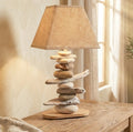 Lampe Galets & Bois Flottés-Hauteur 40 cm - design et naturelle LE PLACARD A GALETS